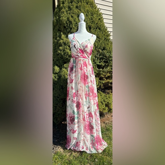 City Studio - Worn Once! Floral formal floor length dress - Picture 2 of 4